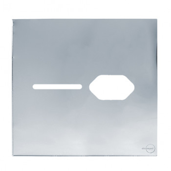 Placa p/ 1 Interruptor + Tomada 4x4 - Novara Glass Espelhada Placa p/ 1 Interruptor + Tomada 4x4 - Novara Glass Espelhada